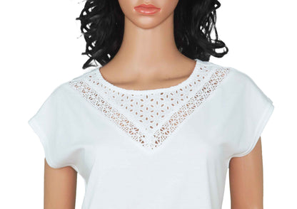 Ladies Crochet White Top