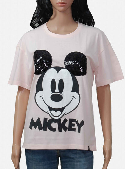 Ladies Sequined Pink T-Shirt