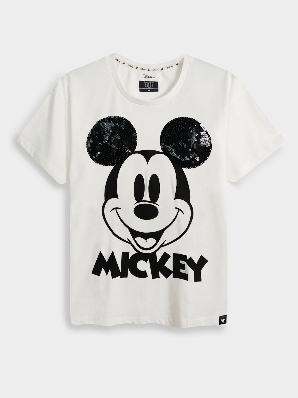 Ladies Sequined White T-Shirt