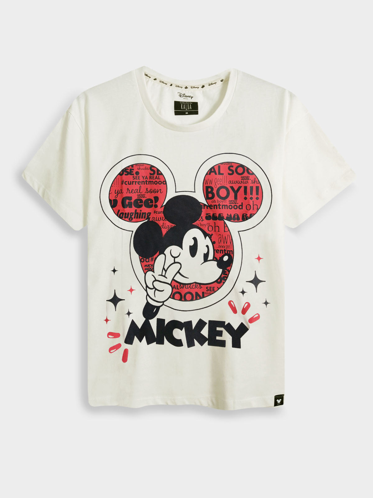 Ladies Printed White T-Shirt