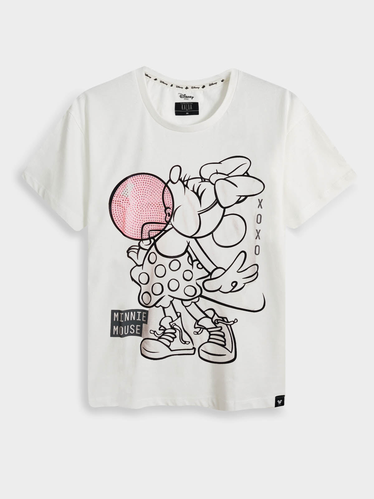 Ladies Studded White T-Shirt