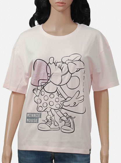 Ladies Studded Pink T-Shirt