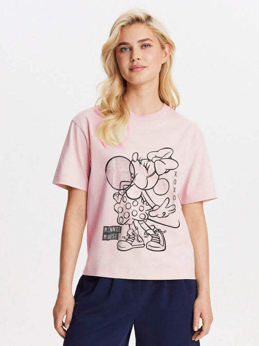 Ladies Studded Pink T-Shirt