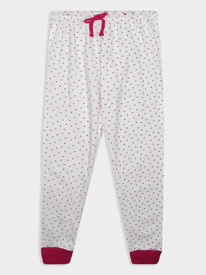 Ladies Printed Interlock Winter Pyjama Set Box Pack