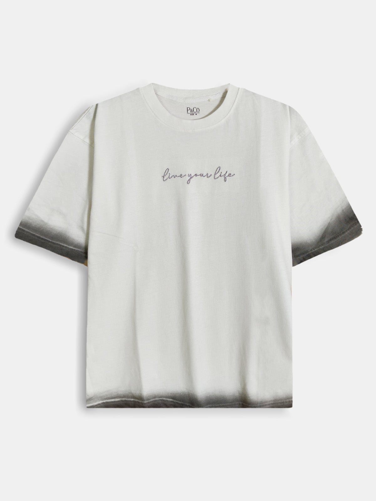 Ladies Dip Dyed Top With Embroidery