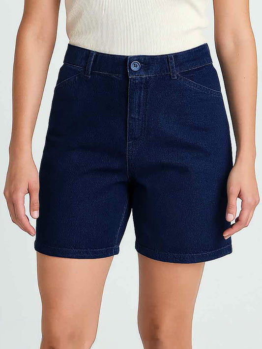 Ladies Denim Woven Bermuda Shorts