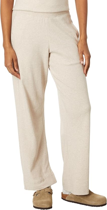 Ladies Knit Wide Leg Ecru Pant