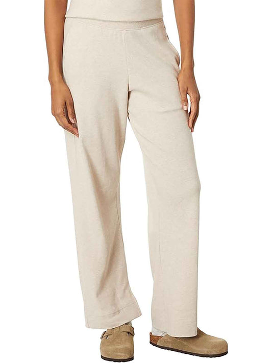 Ladies Knit Wide Leg Ecru Pant