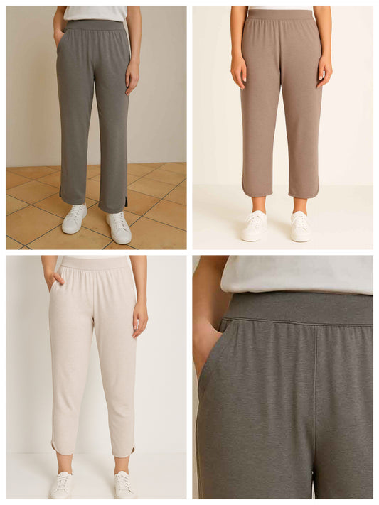 Ladies Organic Cotton Tulip Hem Pants Mixed