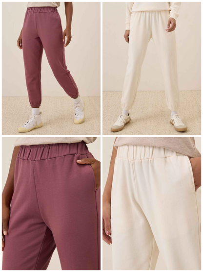 Ladies Organic Cotton French Terry Joggers Mixed