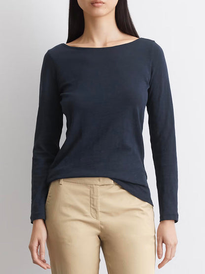 Ladies Slub Knit Long Sleeve T-Shirt