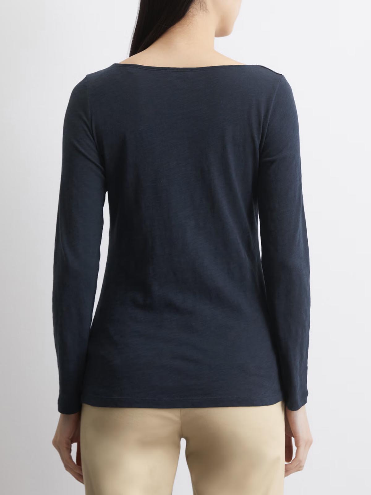 Ladies Slub Knit Long Sleeve T-Shirt