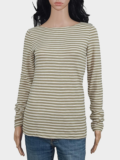 Ladies Striped Long Sleeve Top