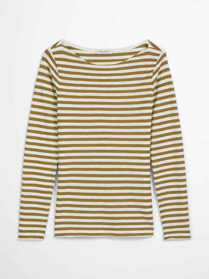 Ladies Striped Long Sleeve Top
