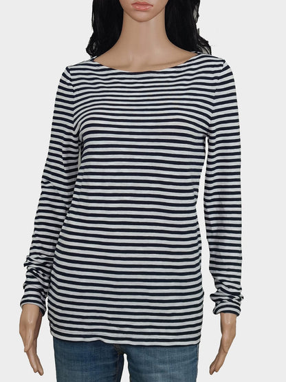 Ladies Striped Long Sleeve Top