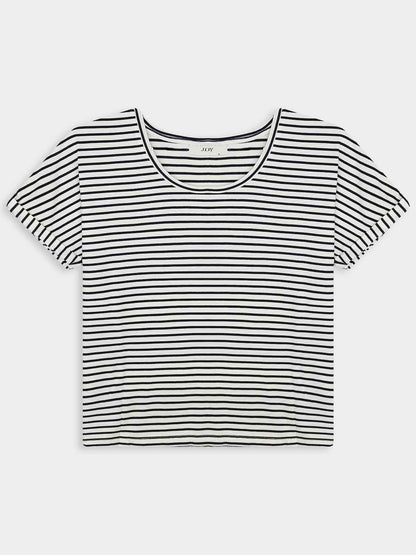 Ladies Striped Viscose Crop Top