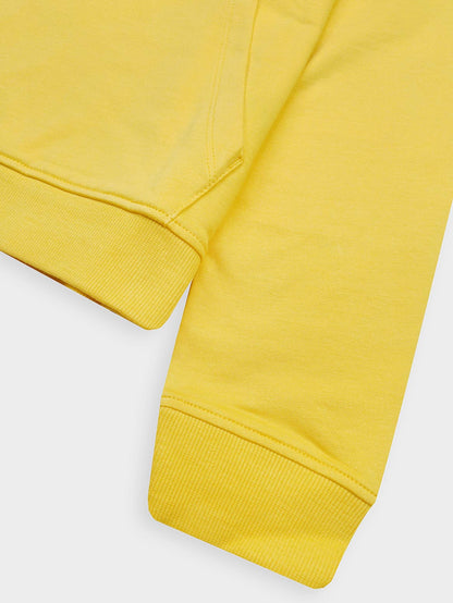 Ladies Fleece Pullover Yellow Sweatshirt