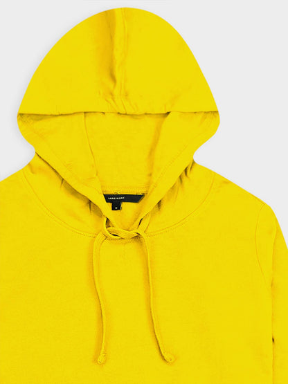 Ladies Fleece Pullover Yellow Sweatshirt