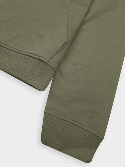 Ladies Fleece Pullover Olive Sweatshirt