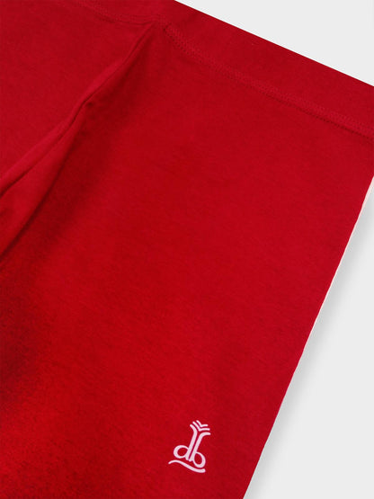 Ladies Ankle Fit Brick Red Leggings