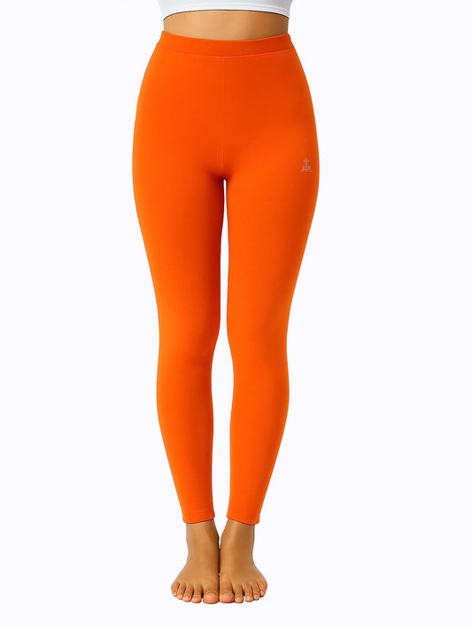 Ladies Ankle Fit Orange Leggings