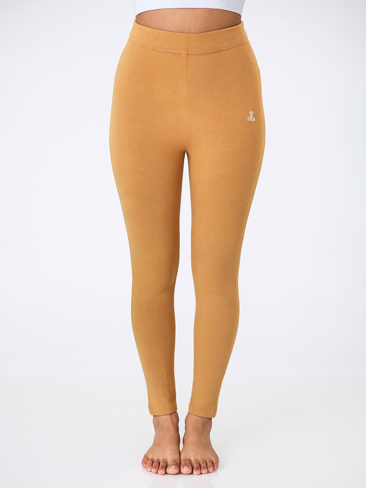 Ladies Ankle Fit Beige Leggings