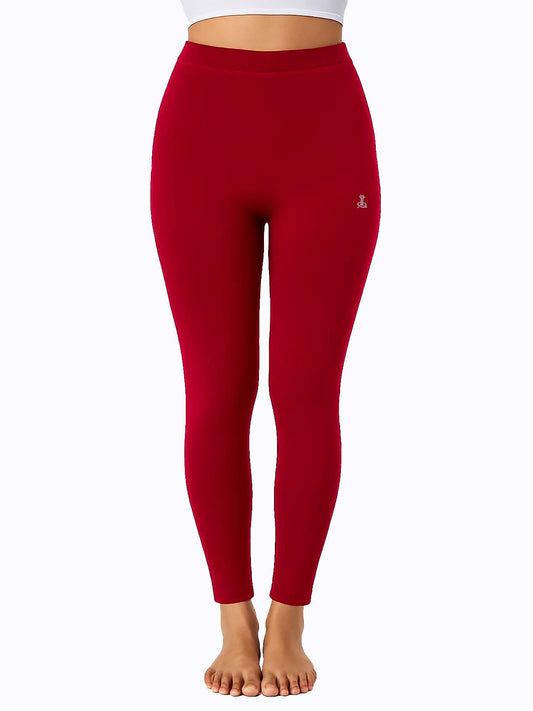 Ladies Ankle Fit Rust Red Leggings