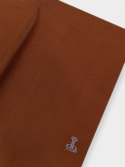 Ladies Ankle Fit Brown Leggings