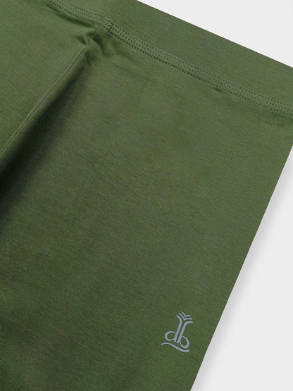 Ladies Ankle Fit Olive Green Leggings