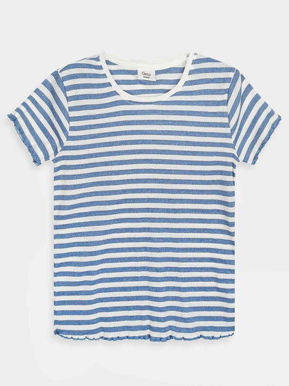 Ladies Blue Striped Tops