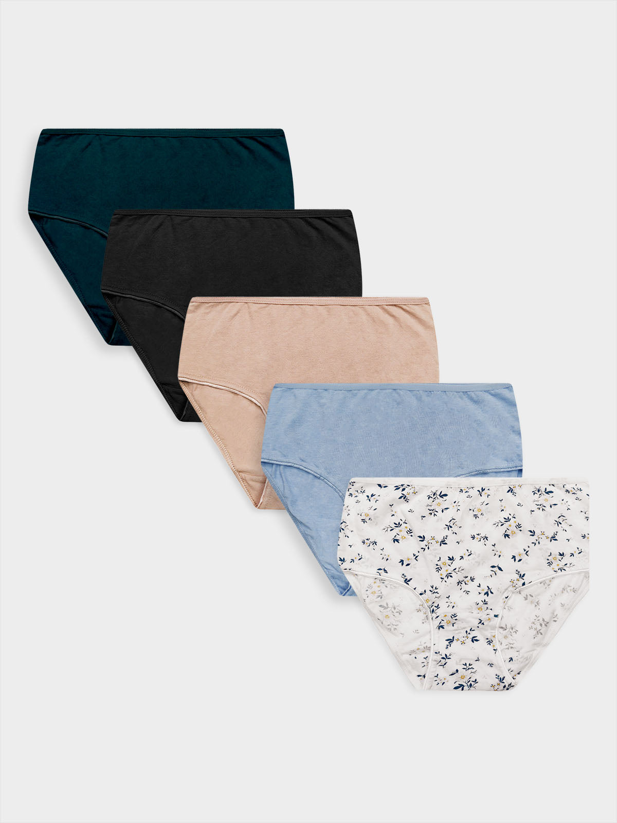 Ladies 5 Pack Stretch Bikini Briefs