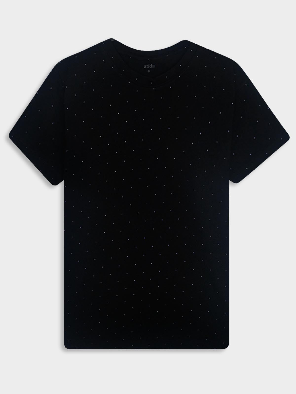 Ladies Black AOP Top