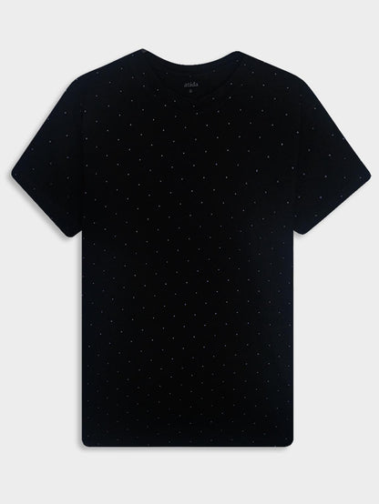 Ladies Black AOP Top