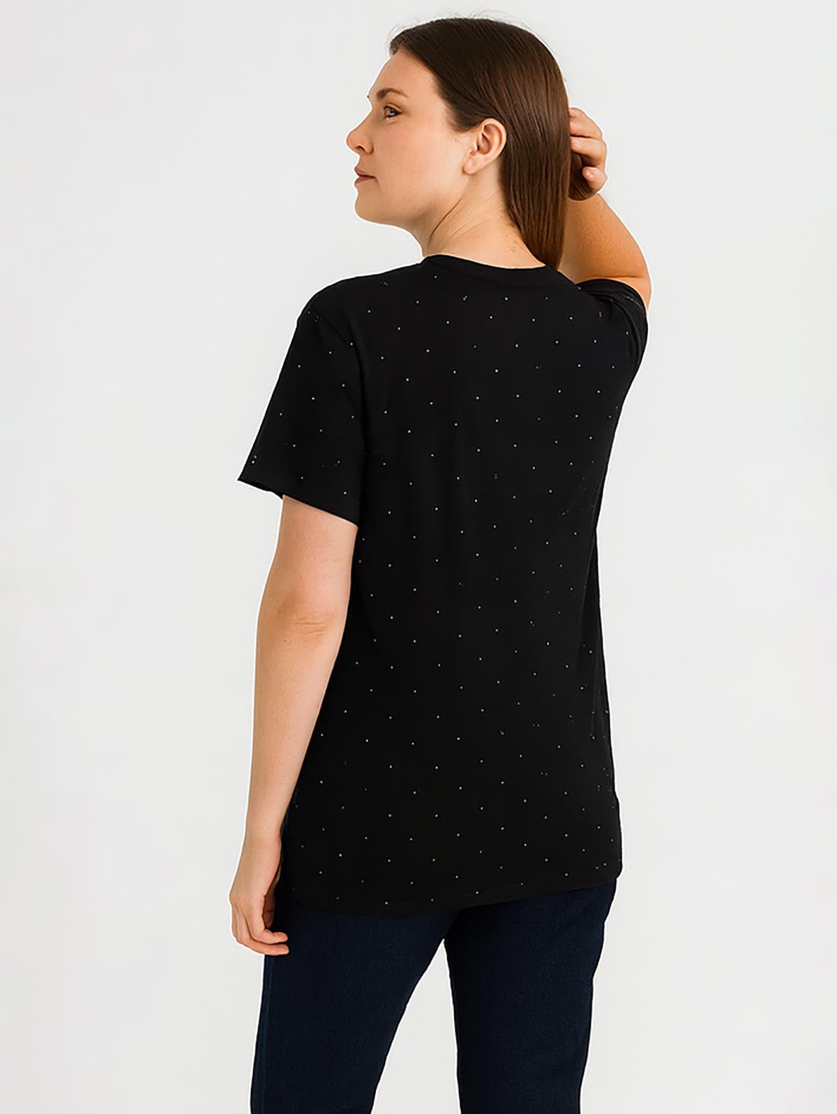Ladies Black AOP Top
