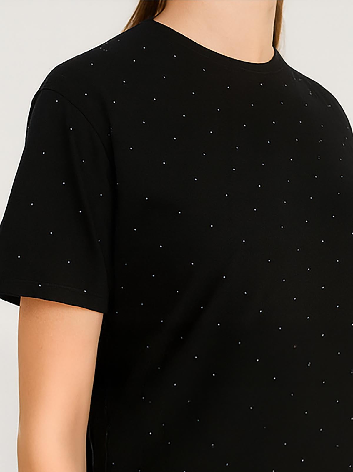 Ladies Black AOP Top