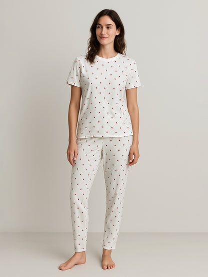 Ladies Printed Pyjama Set