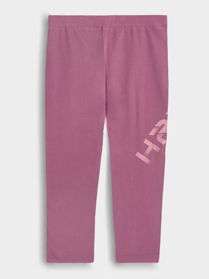 Ladies Stretch Active Wear Pink Capri