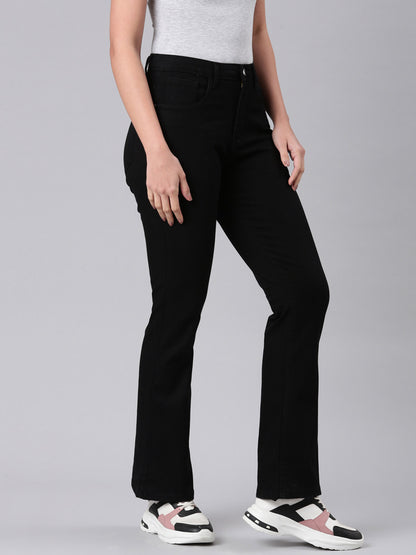 Ladies Washed Black Jeans