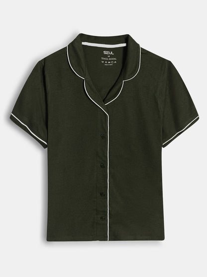 Ladies Sleepwear 3 Pc Set Olive