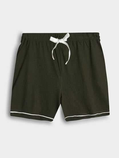 Ladies Sleepwear 3 Pc Set Olive