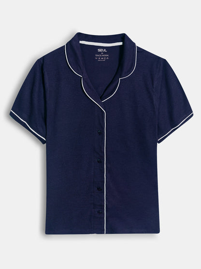 Ladies Sleepwear 3 Pc Set Navy