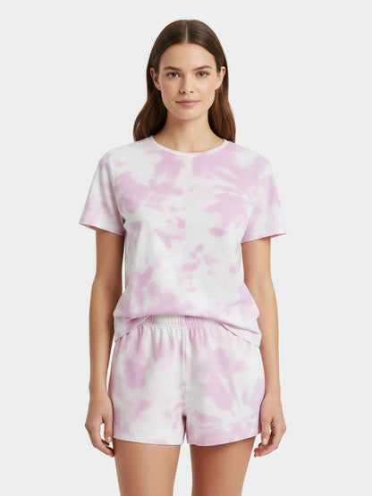 Ladies Tie n Dye Shorty Set