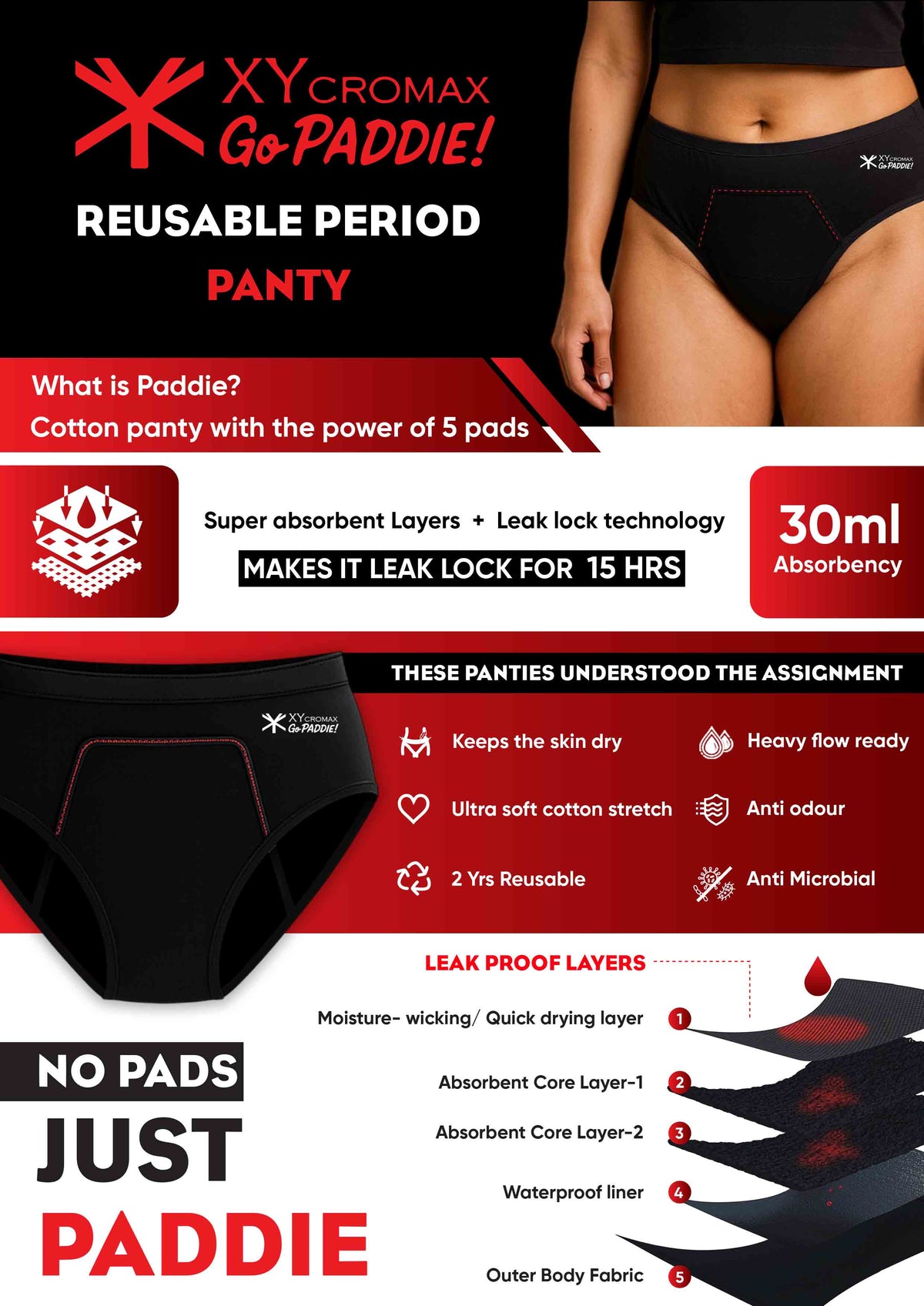 Ladies Reusable Period Panty