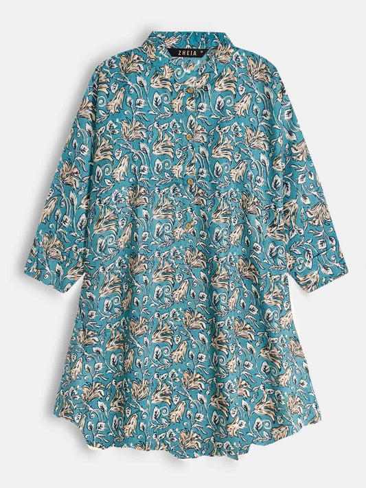 Ladies Floral Print Slim Fit Top