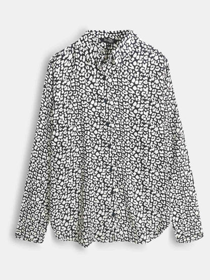 Ladies Black AOP Viscose Shirt