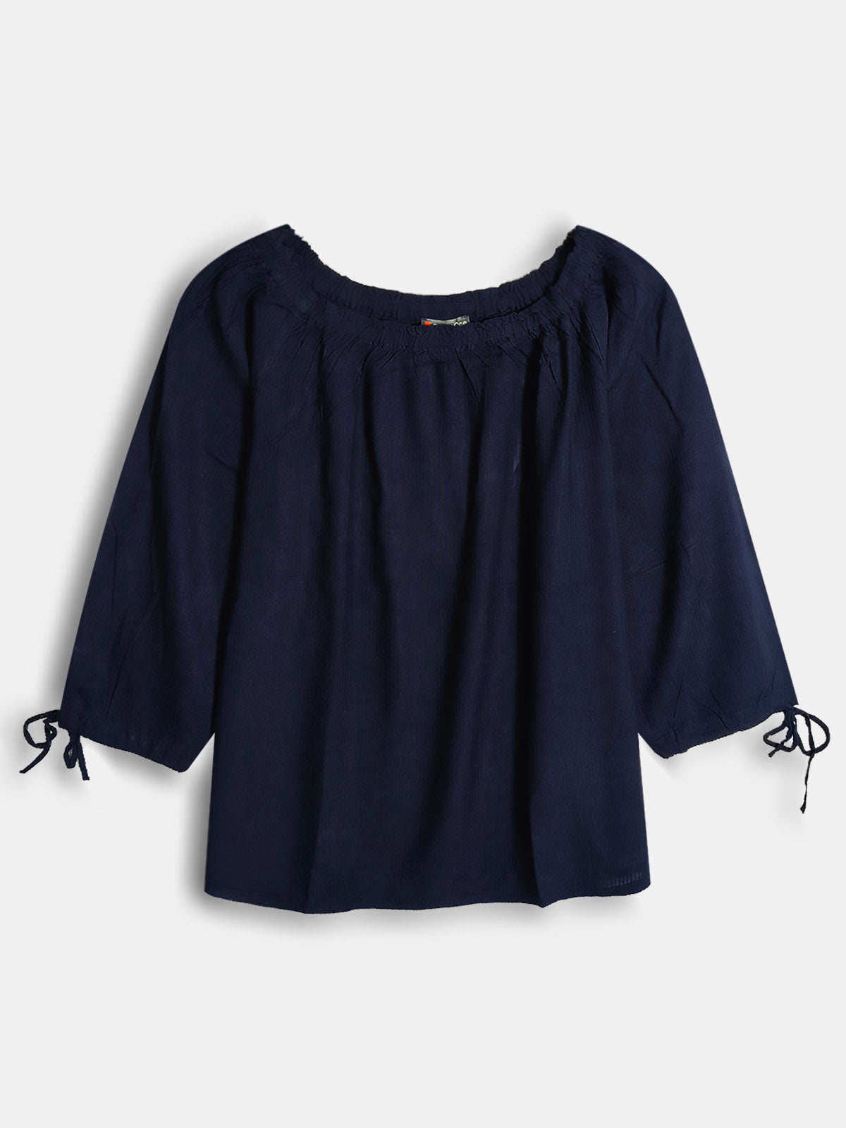 Ladies Gypsy Neck Navy Top