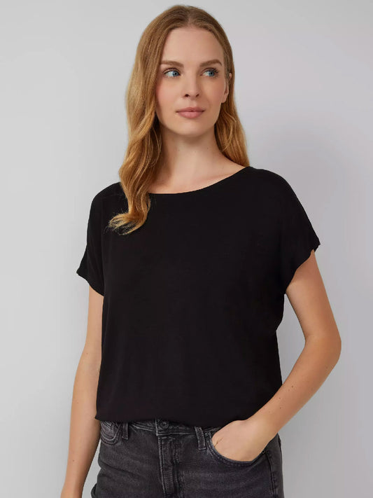 Ladies Black Viscose Top
