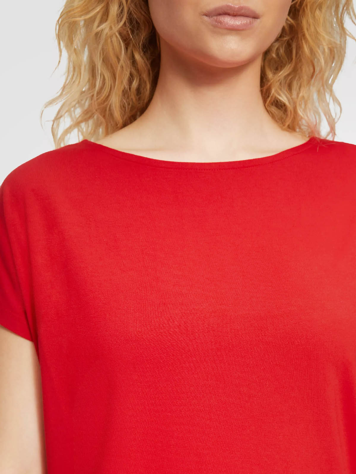 Ladies Red Viscose Top