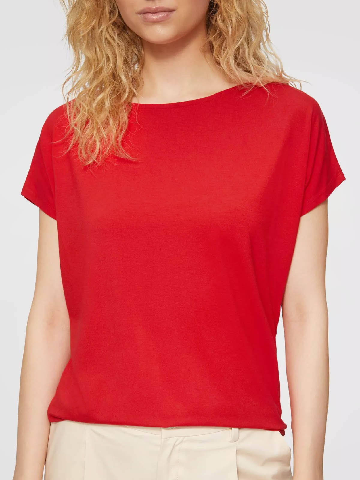 Ladies Red Viscose Top
