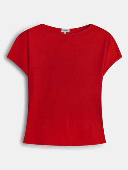 Ladies Dark Red Viscose Top